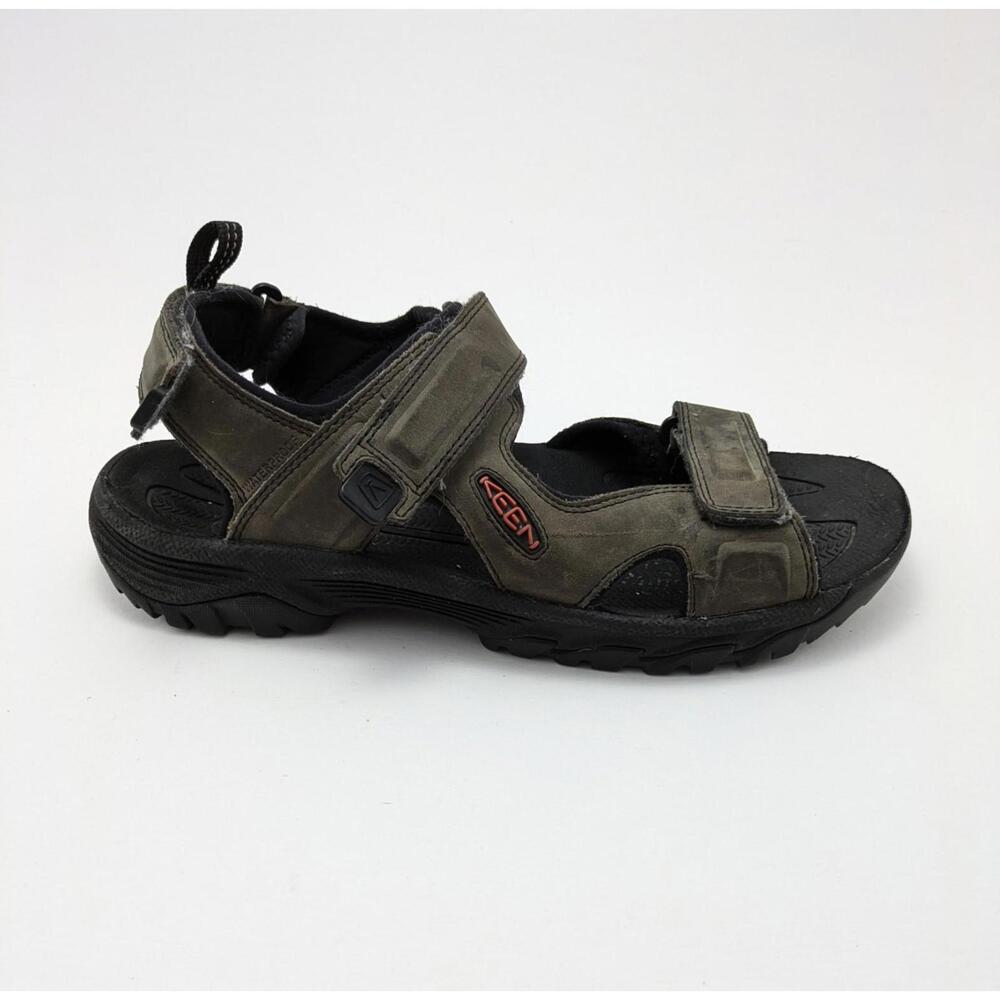 Mens Keen Targhee III Open‎ Toe Grey 2-Strap Open Toe Leather Sandals Size 10 - Picture 3 of 7